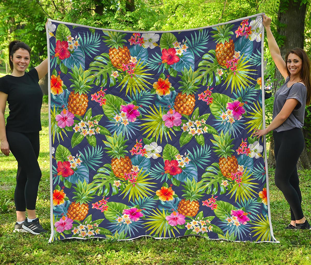 Aloha Hawaii Tropical Pattern Print Quilt