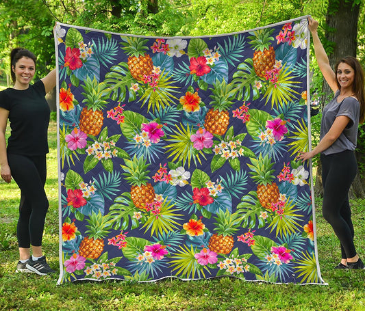 Aloha Hawaii Tropical Pattern Print Quilt