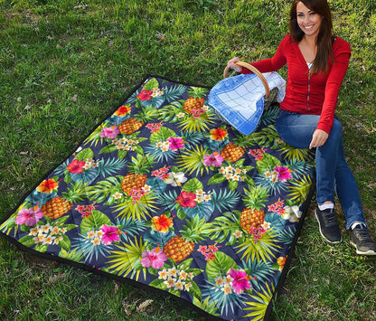 Aloha Hawaii Tropical Pattern Print Quilt