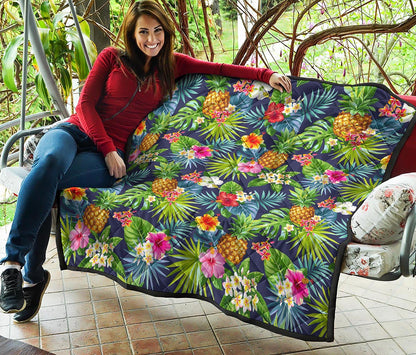 Aloha Hawaii Tropical Pattern Print Quilt