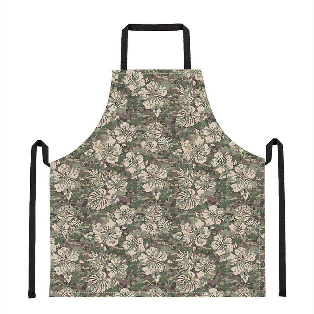 Aloha Hawaiian Camo Flower Pattern Print Apron