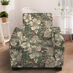 Aloha Hawaiian Camo Flower Pattern Print Armchair Slipcover