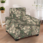 Aloha Hawaiian Camo Flower Pattern Print Armchair Slipcover