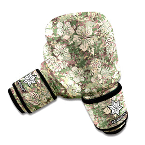 Aloha Hawaiian Camo Flower Pattern Print Boxing Gloves