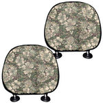 Aloha Hawaiian Camo Flower Pattern Print Car Headrest Covers