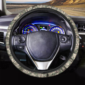 Aloha Hawaiian Camo Flower Pattern Print Car Steering Wheel Cover