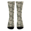 Aloha Hawaiian Camo Flower Pattern Print Crew Socks