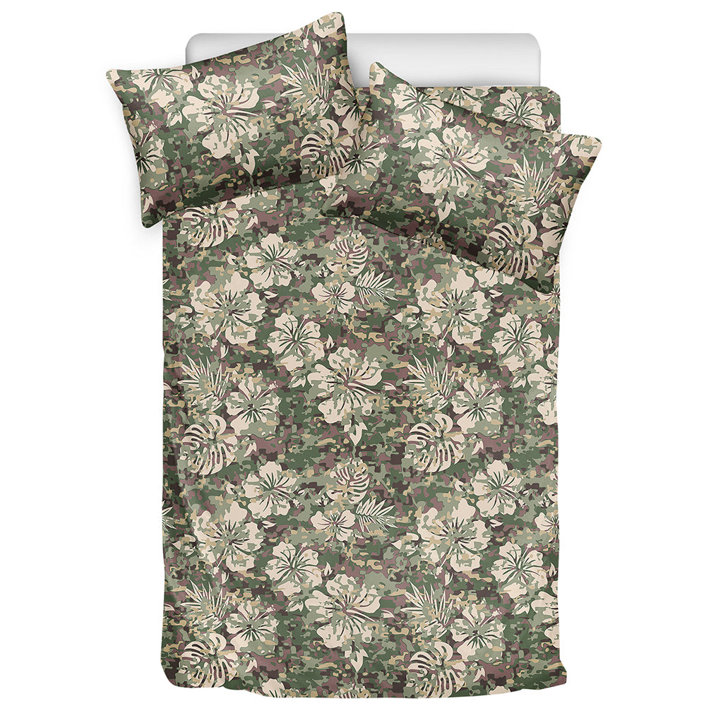 Aloha Hawaiian Camo Flower Pattern Print Duvet Cover Bedding Set