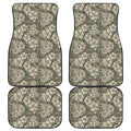 Aloha Hawaiian Camo Flower Pattern Print Front and Back Car Floor Mats