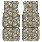 Aloha Hawaiian Camo Flower Pattern Print Front and Back Car Floor Mats