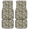 Aloha Hawaiian Camo Flower Pattern Print Front and Back Car Floor Mats