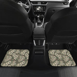 Aloha Hawaiian Camo Flower Pattern Print Front and Back Car Floor Mats