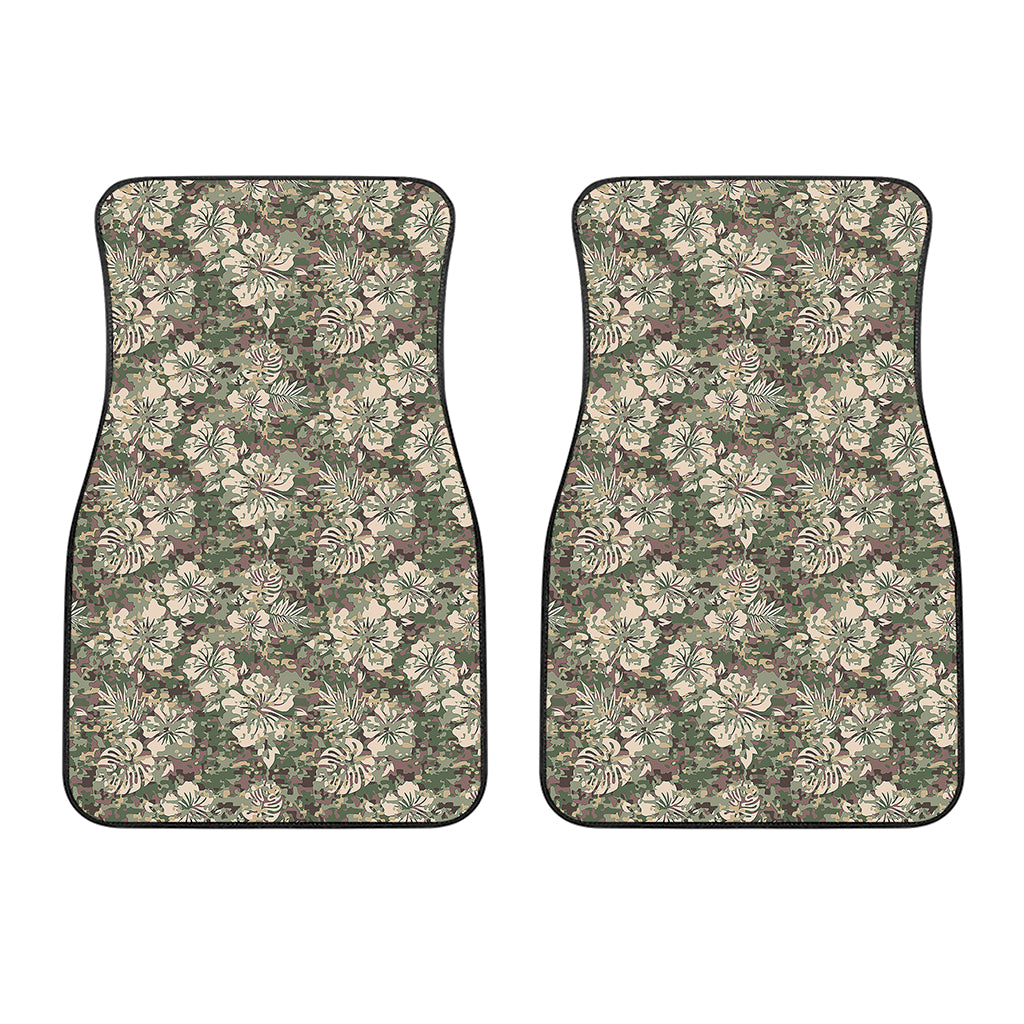 Aloha Hawaiian Camo Flower Pattern Print Front Car Floor Mats