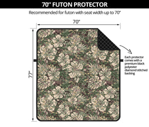 Aloha Hawaiian Camo Flower Pattern Print Futon Protector