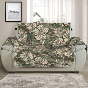 Aloha Hawaiian Camo Flower Pattern Print Half Sofa Protector