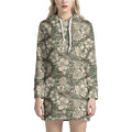 Aloha Hawaiian Camo Flower Pattern Print Pullover Hoodie Dress