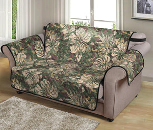 Aloha Hawaiian Camo Flower Pattern Print Loveseat Protector