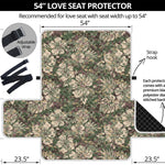 Aloha Hawaiian Camo Flower Pattern Print Loveseat Protector