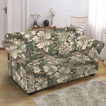 Aloha Hawaiian Camo Flower Pattern Print Loveseat Slipcover