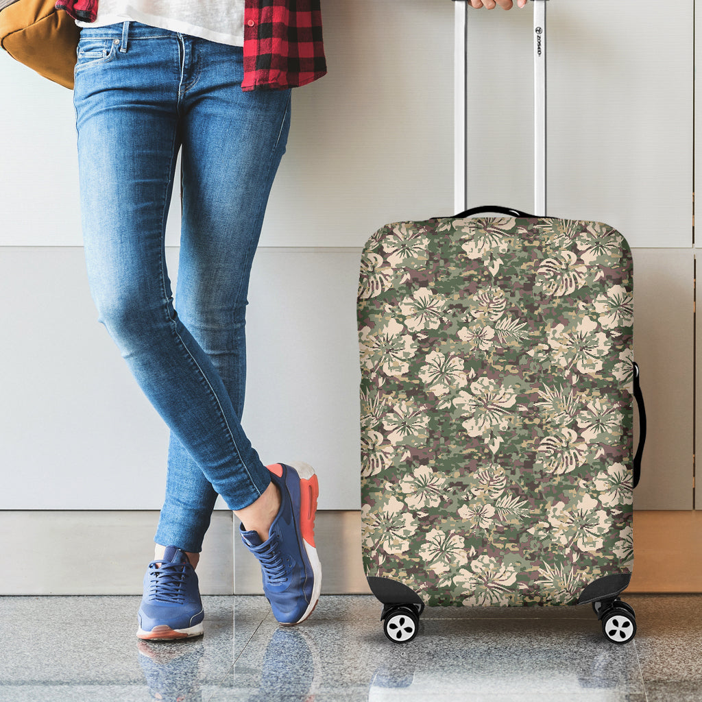 Aloha Hawaiian Camo Flower Pattern Print Luggage Cover