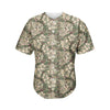 Aloha Hawaiian Camo Flower Pattern Print Men's Baseball Jersey