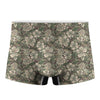 Aloha Hawaiian Camo Flower Pattern Print Men's Boxer Briefs