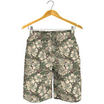 Aloha Hawaiian Camo Flower Pattern Print Men's Shorts