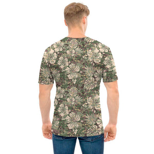 Aloha Hawaiian Camo Flower Pattern Print Men's T-Shirt