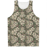 Aloha Hawaiian Camo Flower Pattern Print Men's Tank Top