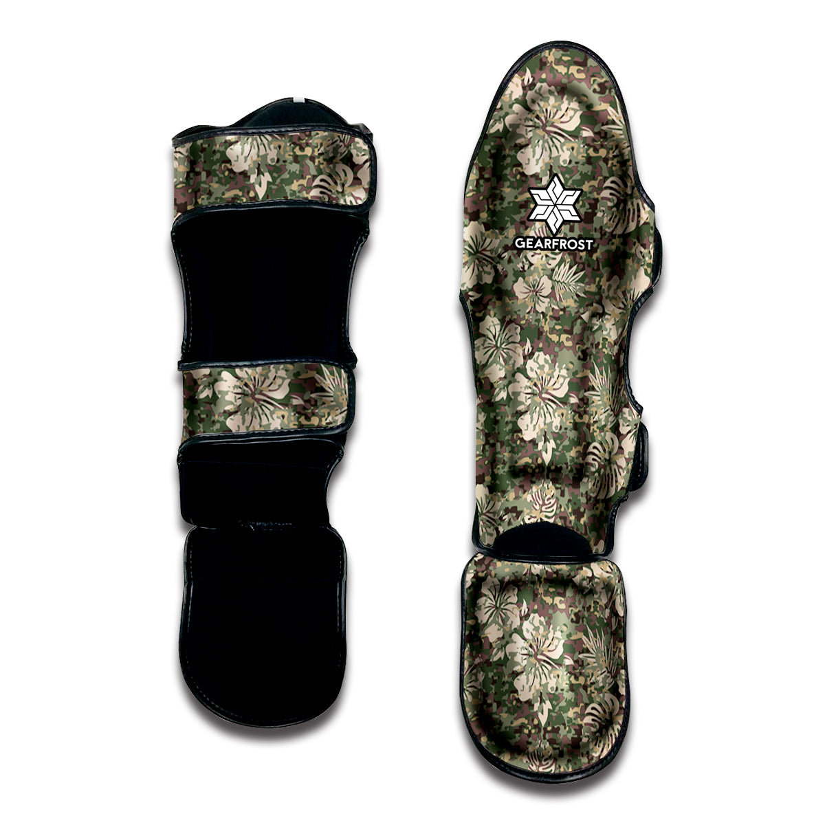 Aloha Hawaiian Camo Flower Pattern Print Muay Thai Shin Guard