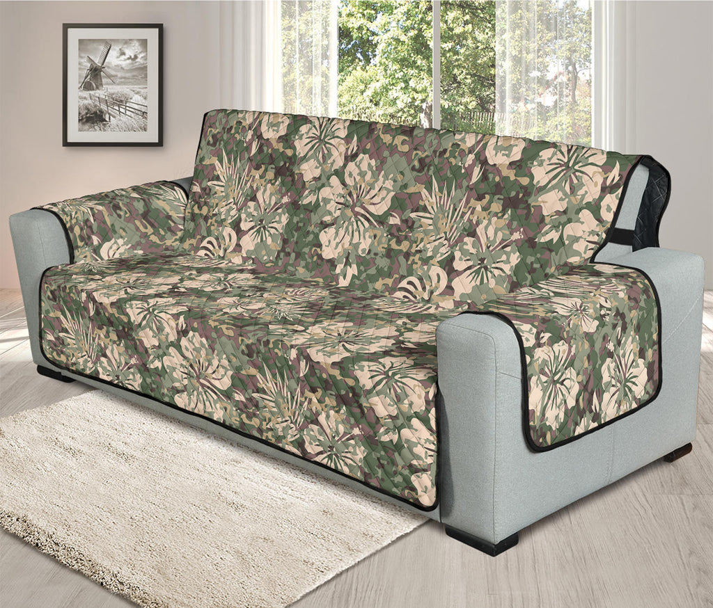 Aloha Hawaiian Camo Flower Pattern Print Oversized Sofa Protector