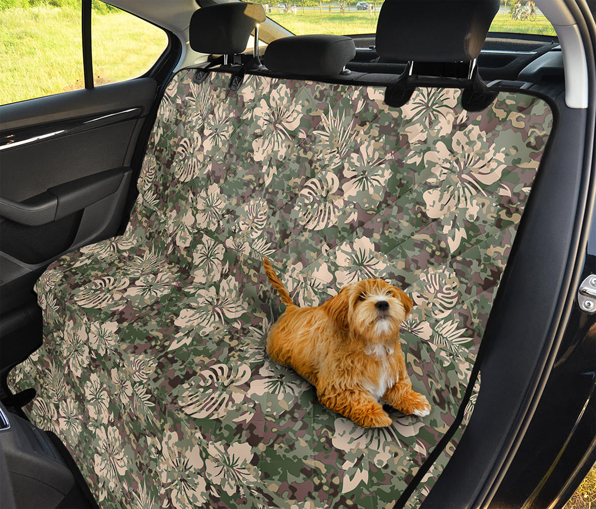 Aloha Hawaiian Camo Flower Pattern Print Pet Car Back Seat Cover