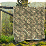 Aloha Hawaiian Camo Flower Pattern Print Quilt