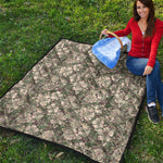 Aloha Hawaiian Camo Flower Pattern Print Quilt