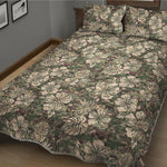 Aloha Hawaiian Camo Flower Pattern Print Quilt Bed Set