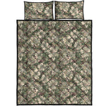 Aloha Hawaiian Camo Flower Pattern Print Quilt Bed Set