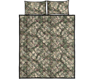 Aloha Hawaiian Camo Flower Pattern Print Quilt Bed Set