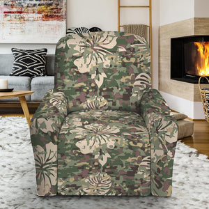 Aloha Hawaiian Camo Flower Pattern Print Recliner Slipcover