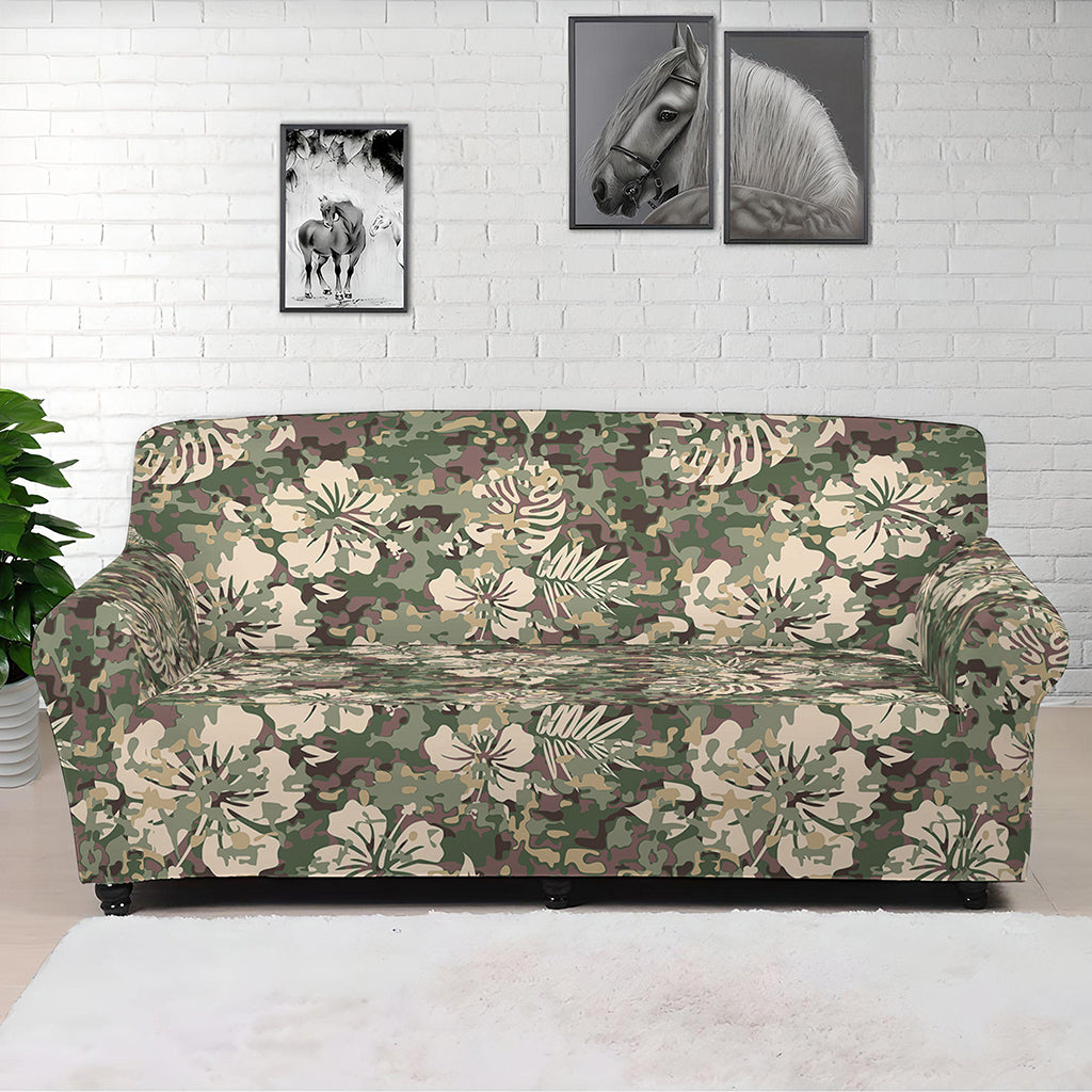 Aloha Hawaiian Camo Flower Pattern Print Sofa Cover