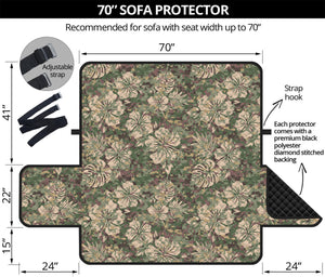 Aloha Hawaiian Camo Flower Pattern Print Sofa Protector