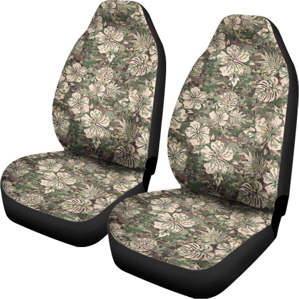 Aloha Hawaiian Camo Flower Pattern Print Universal Fit Car Seat Covers