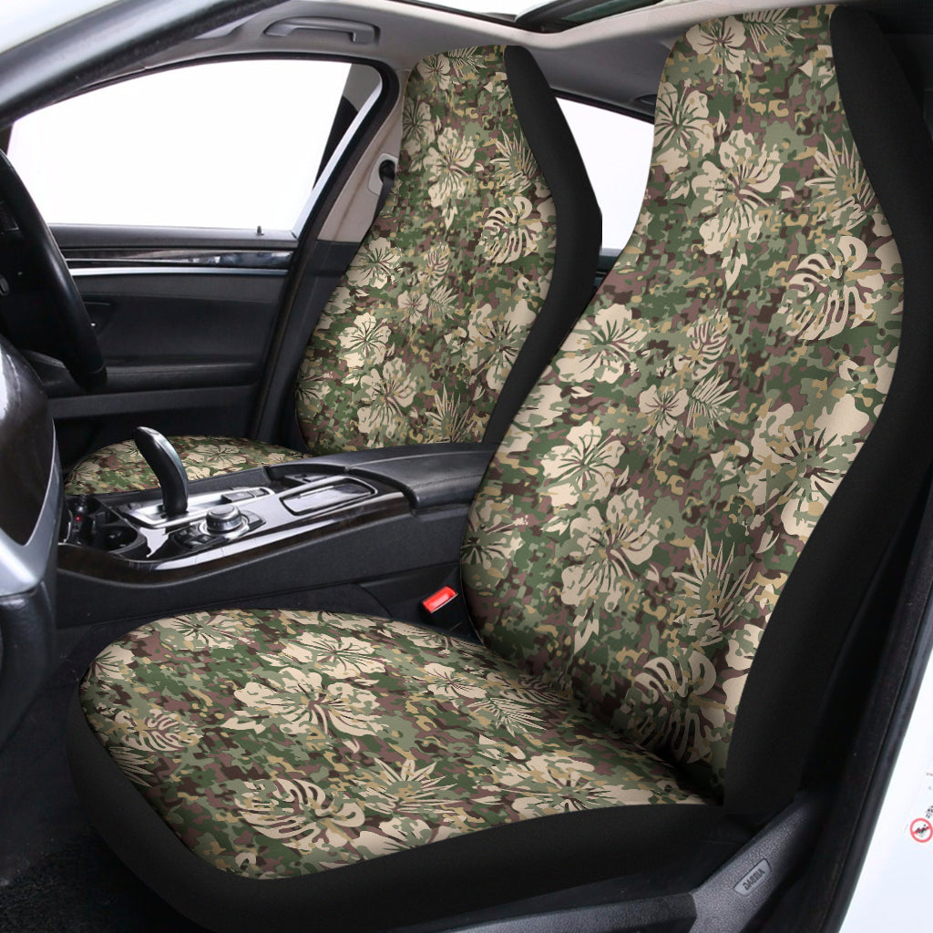 Aloha Hawaiian Camo Flower Pattern Print Universal Fit Car Seat Covers