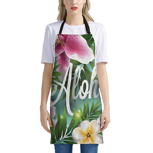 Aloha Hawaiian Flower Print Apron