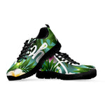 Aloha Hawaiian Flower Print Black Sneakers