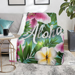 Aloha Hawaiian Flower Print Blanket
