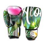 Aloha Hawaiian Flower Print Boxing Gloves
