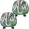 Aloha Hawaiian Flower Print Car Headrest Covers