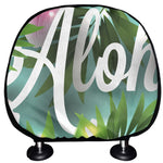 Aloha Hawaiian Flower Print Car Headrest Covers