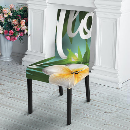 Aloha Hawaiian Flower Print Dining Chair Slipcover
