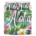 Aloha Hawaiian Flower Print Duvet Cover Bedding Set